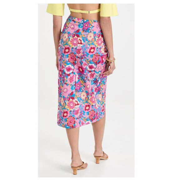 FIGUE Alena Retro Skirt Retro Floral Pink - Picture 2 of 13